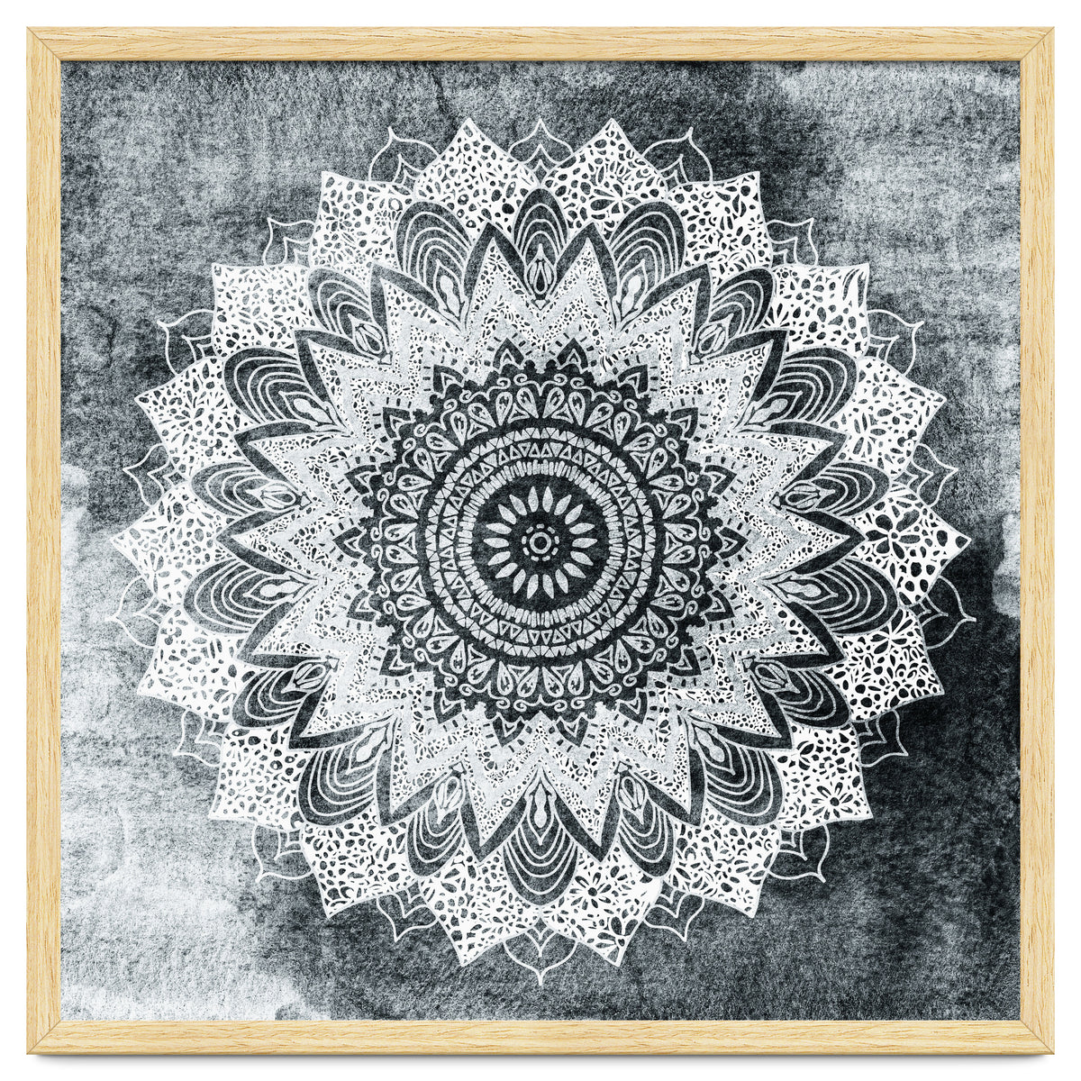 Bohochic Mandala In Gray
