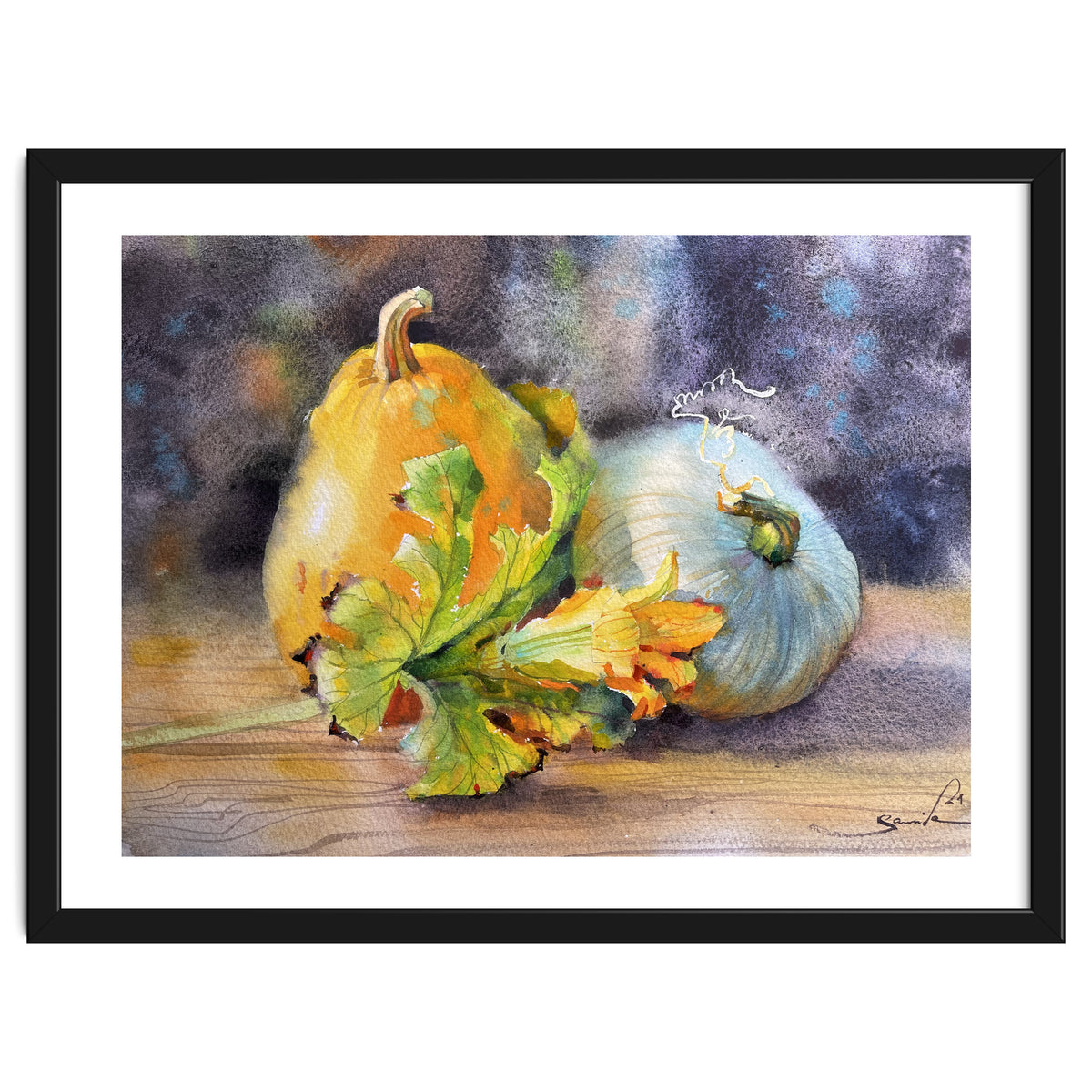 Rural still life watercolor