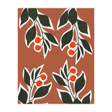 Red Cherry Leaf Boho Botanical II (Print Only) thumbnail