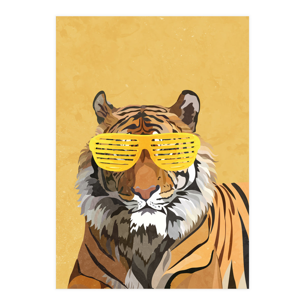 Hip Hop Tiger Yellow Shades (Print Only)