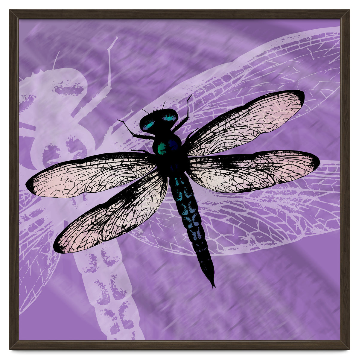 Blue dragonfly vector