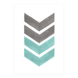 Mint Grey Chevron Print (Print Only) thumbnail
