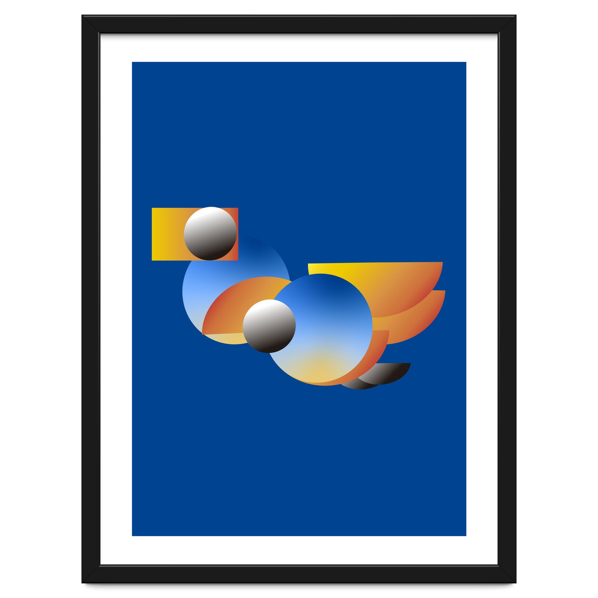 Modern Abstract Geometric Minimalist Duck