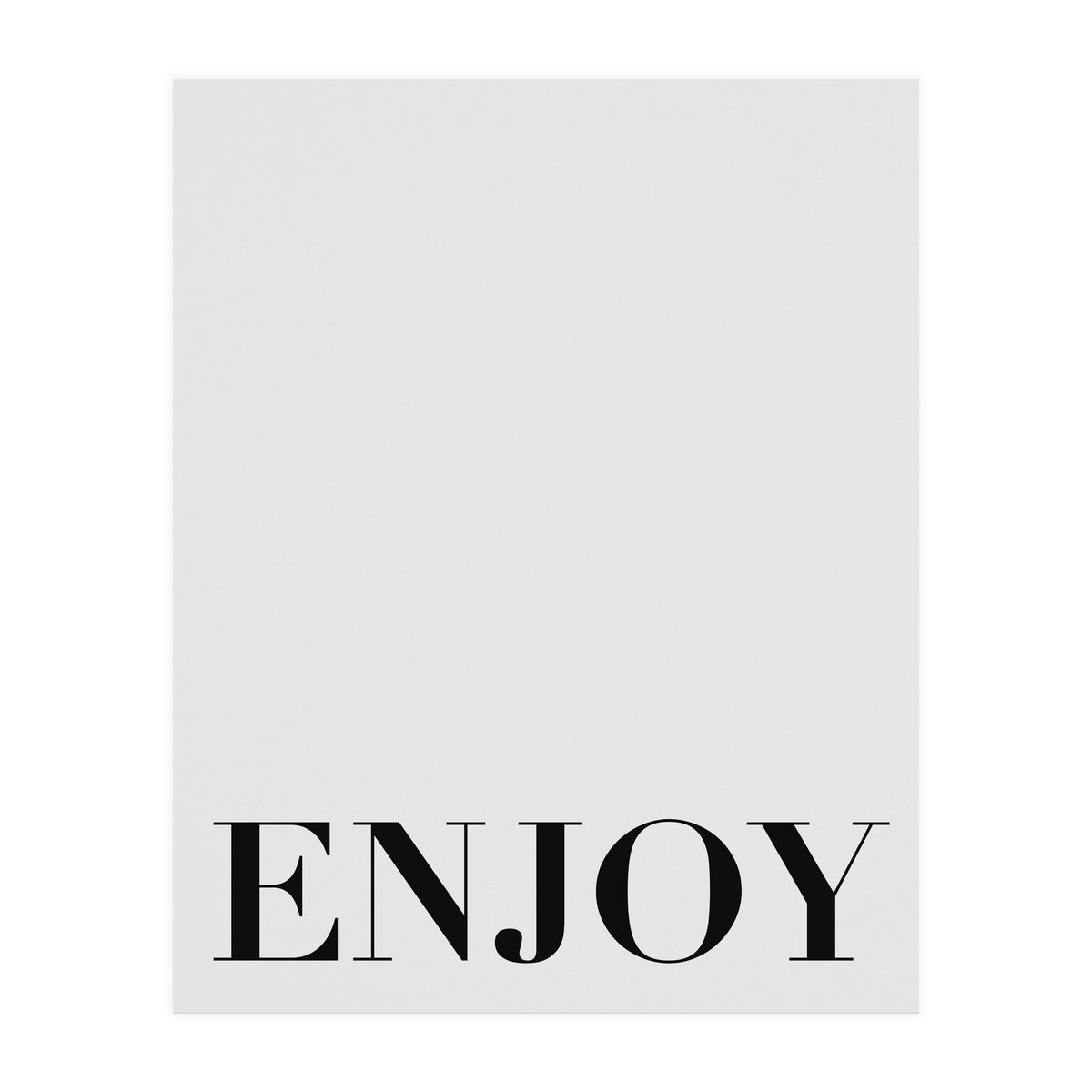 Enjoy White (Print Only)