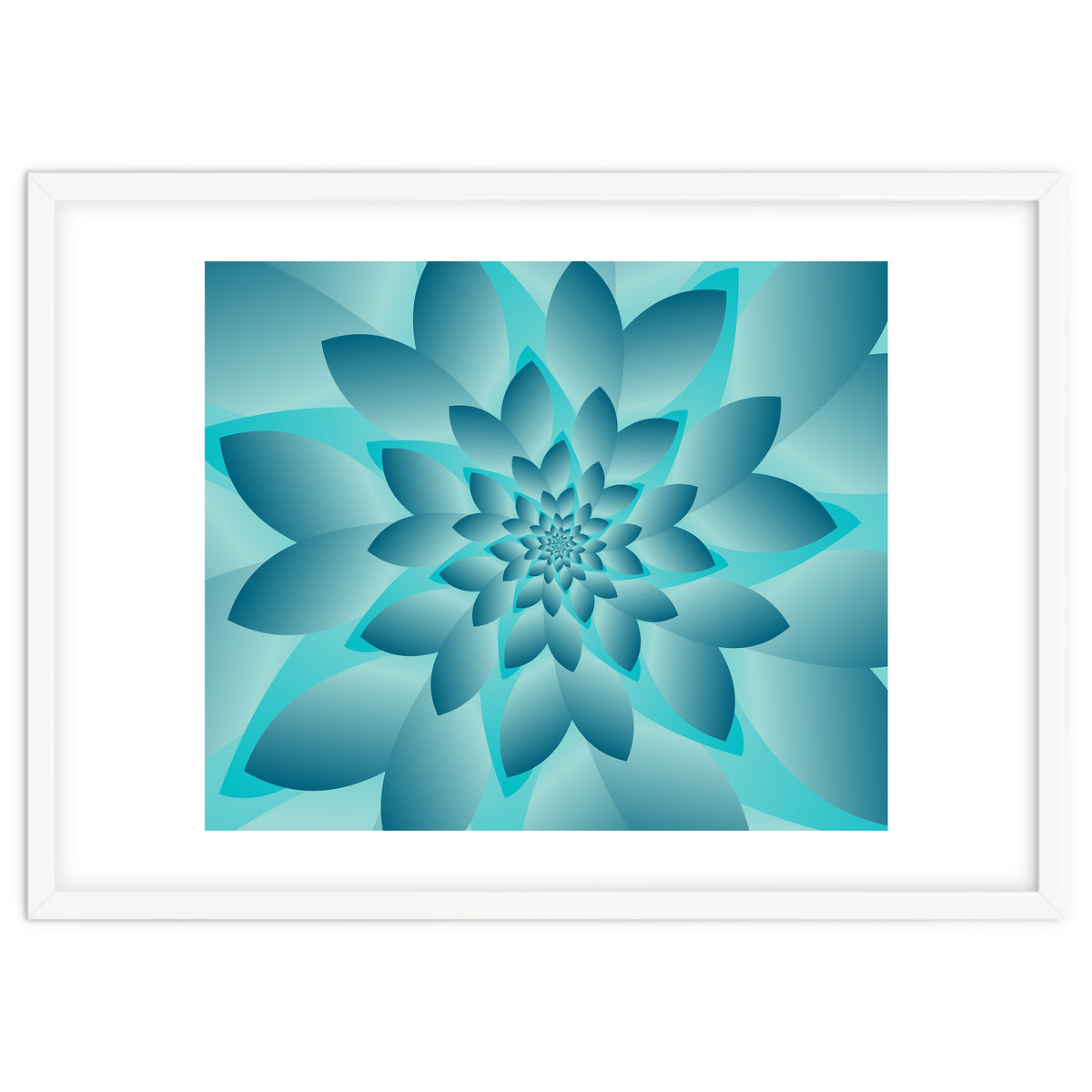 Abstract Modern Optical Illusion Floral Design Art