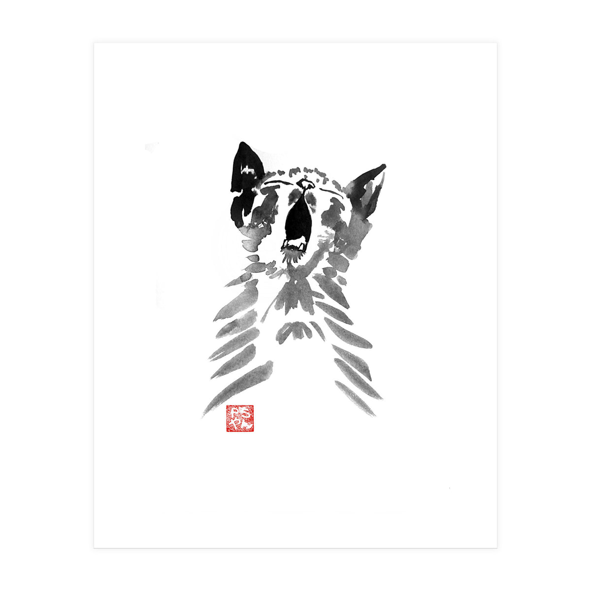 Yawning Cat  (Print Only)