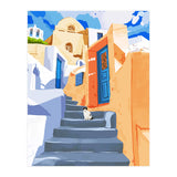 Cat in Greece, Architecture Tropical Exotic Travel (Print Only) thumbnail