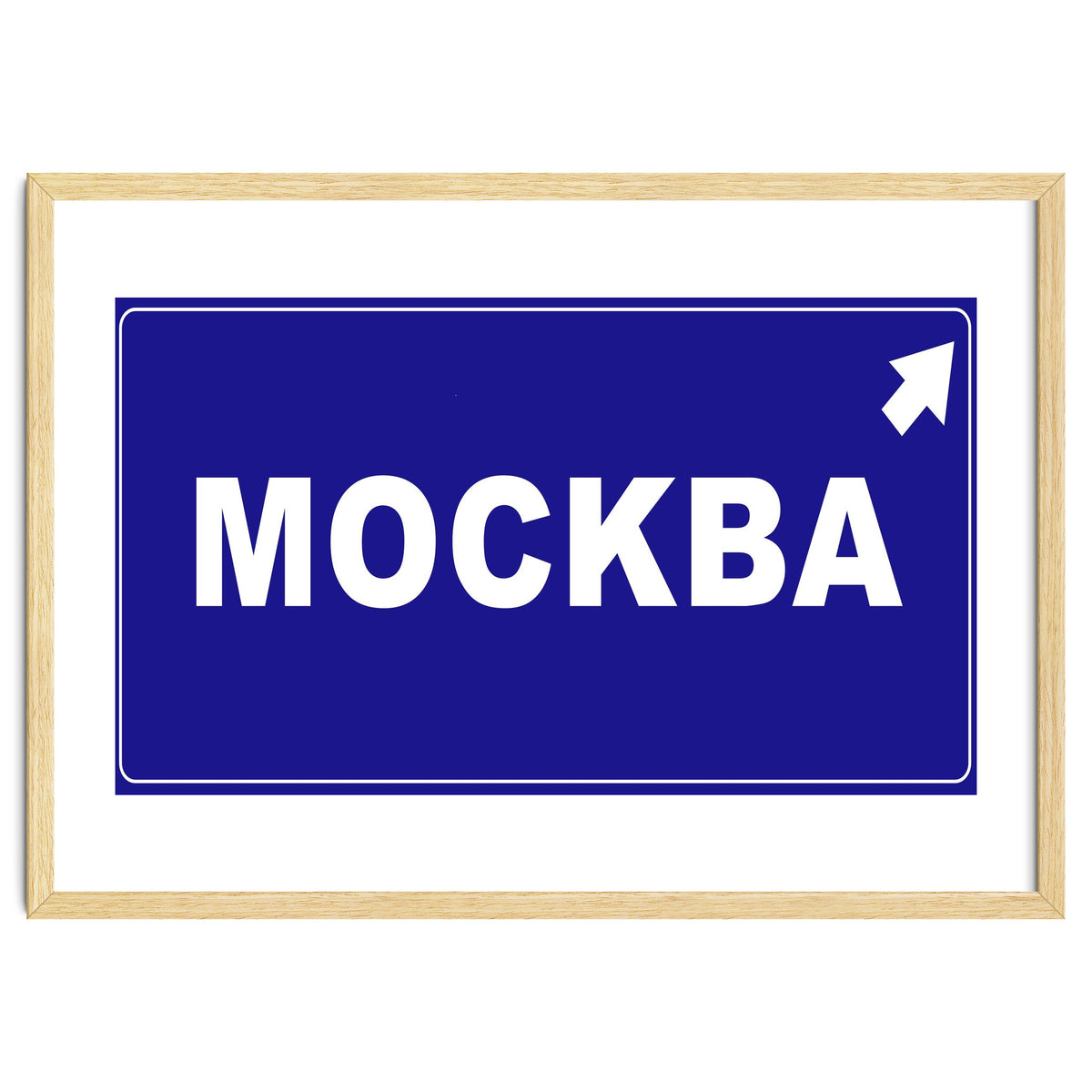 Let`s go to Mockba, Russia! White road sign