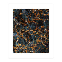 Ocean & Gold Marble (Print Only)