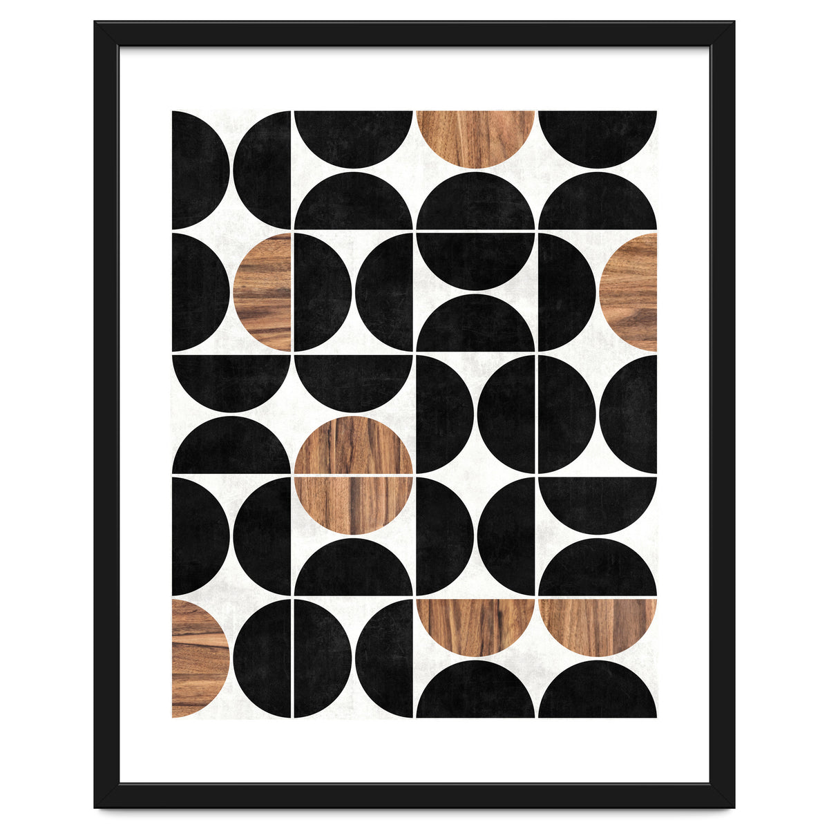 Mid-Century Modern Pattern No.1 - Concrete and Wood