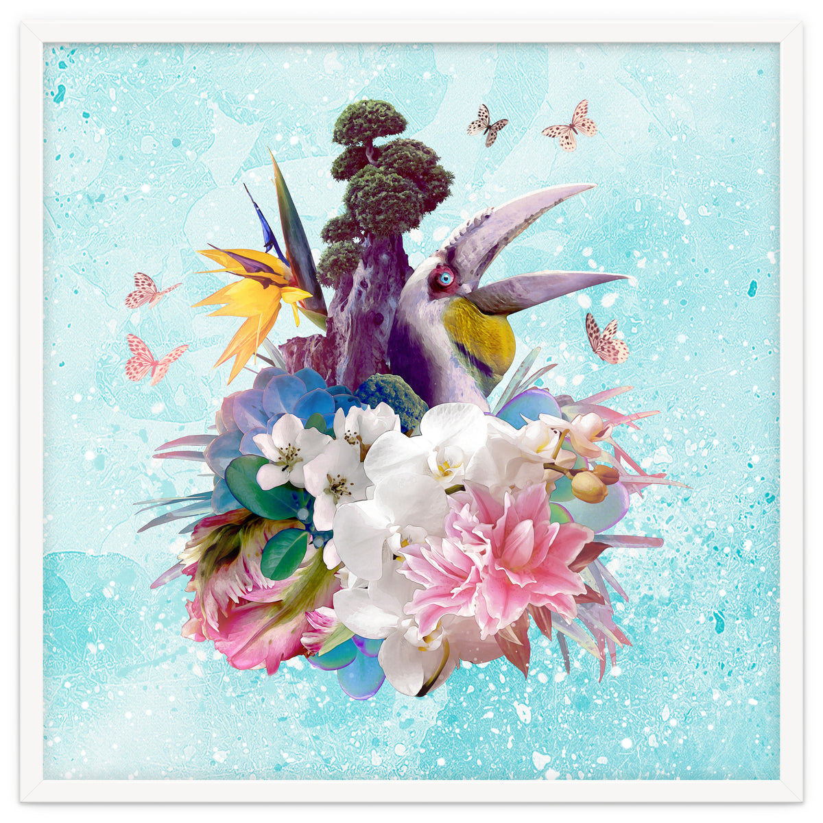 Floral Hornbill Blue