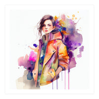 Watercolor Fashion Woman #1 (Print Only)