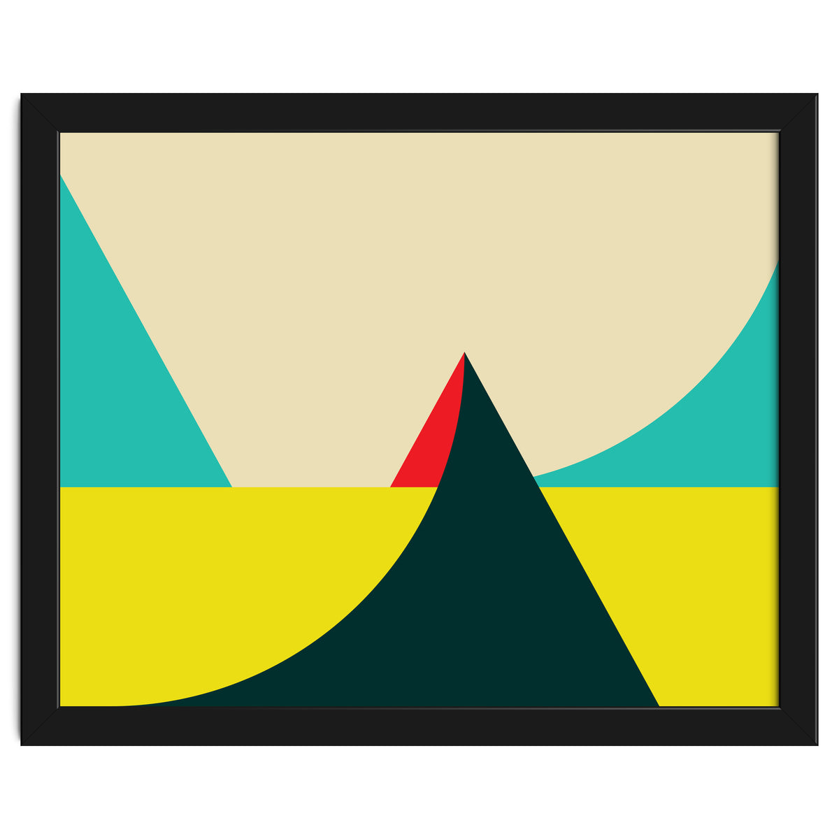 Geometric shapes No. 7 - yellow, turquoise, green & red