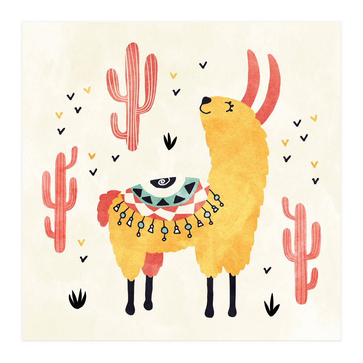 Yellow Llama (Print Only)