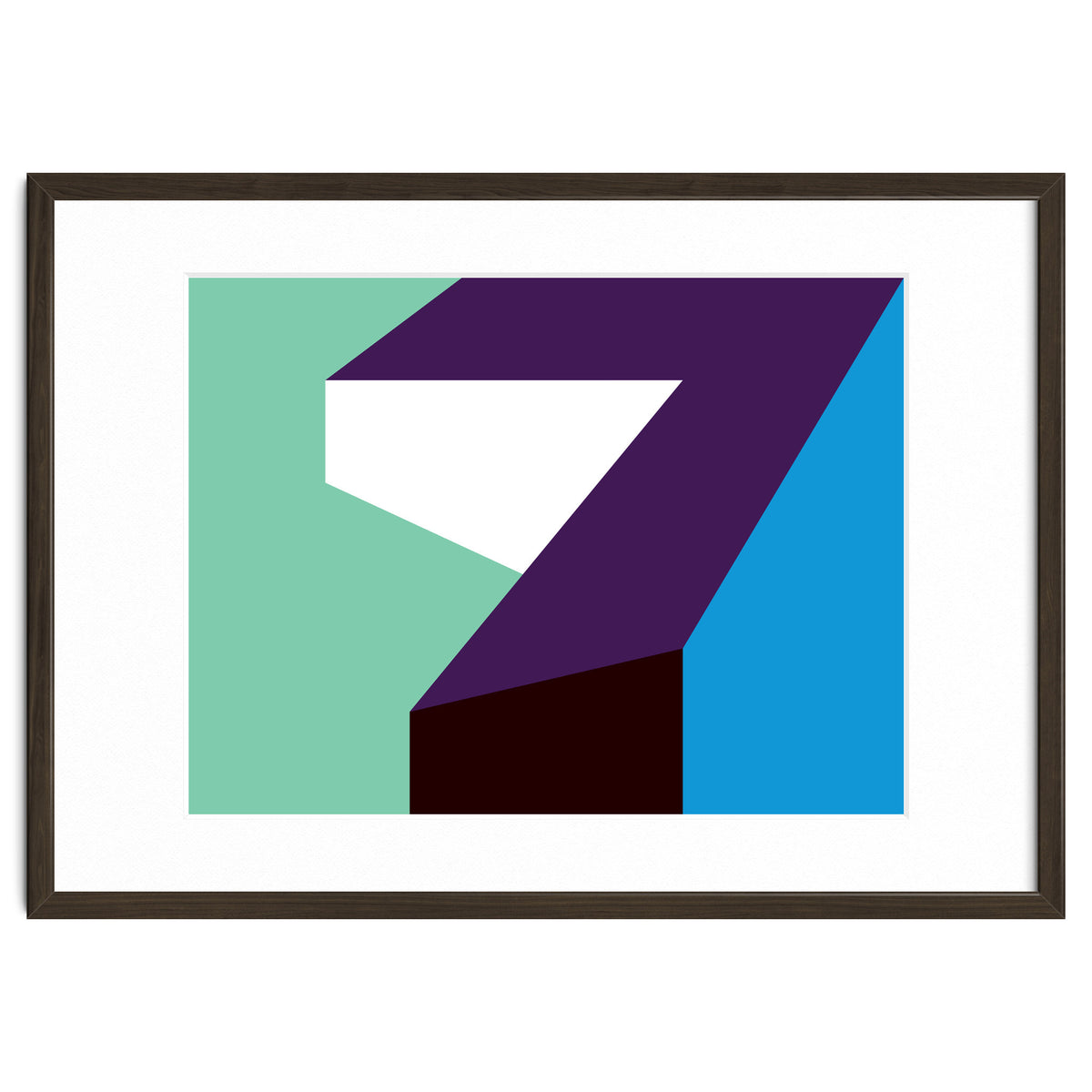 Geometric Shapes No. 60 - purple, mint & purple