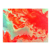 Sea Green And Coral (Print Only)