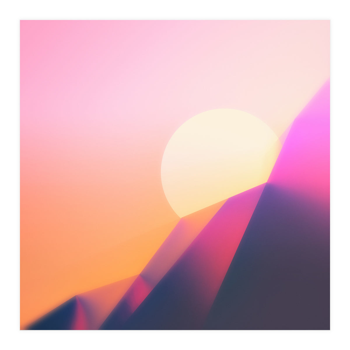 Sun Desert Mountain Sky (Print Only)