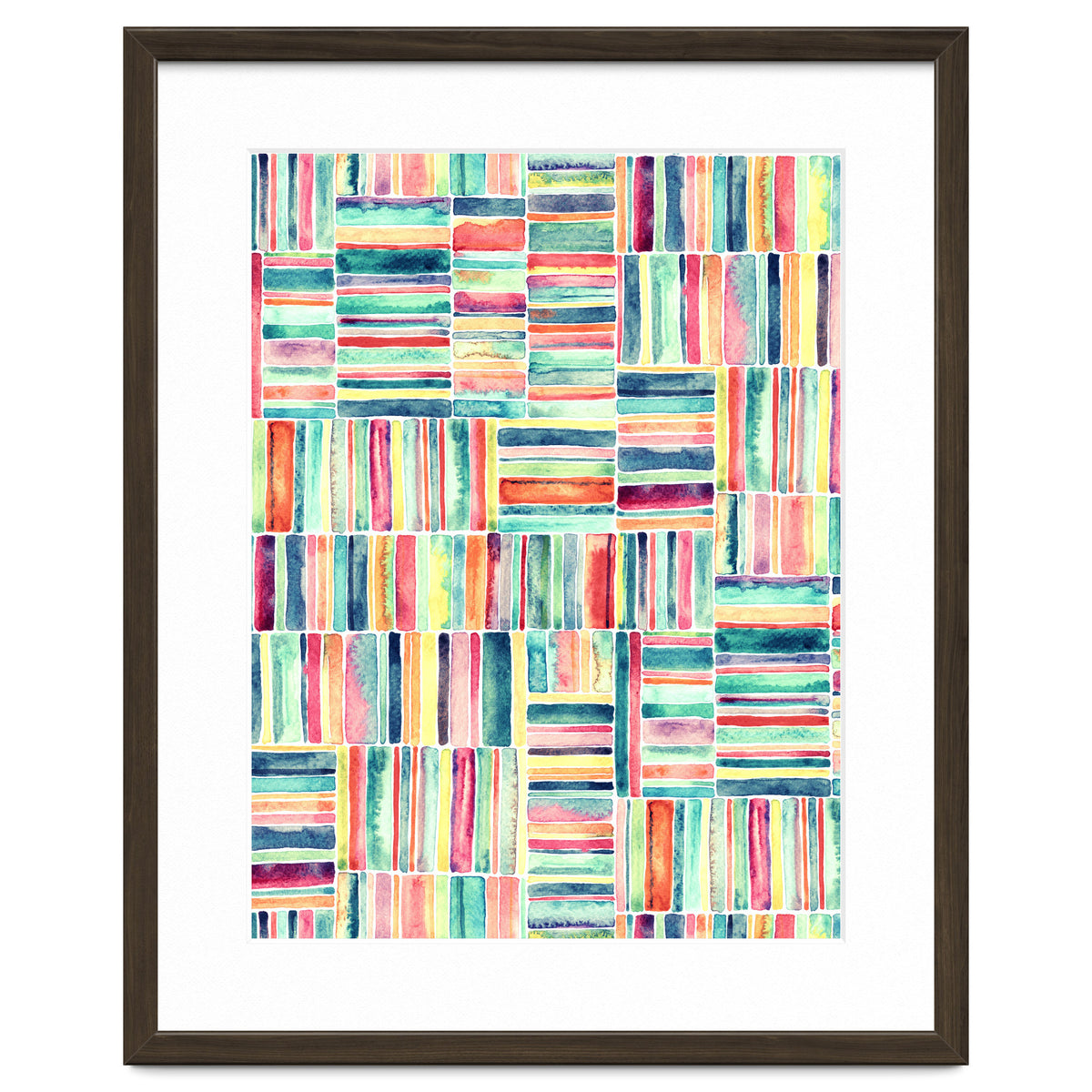 Retro Beach Chair Pastel Watercolor Stripes