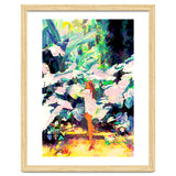 Live Quietly In a Corner Of Nature, Modern Bohemian Woman Jungle Forest Eclectic Painting thumbnail