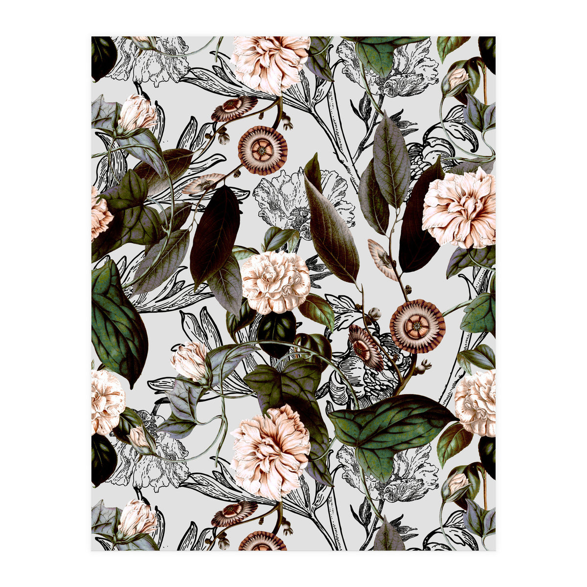 Aztec floral garden (Print Only)