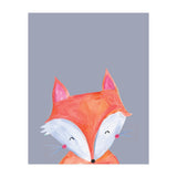 Woodland Fox On Grey (Print Only) thumbnail