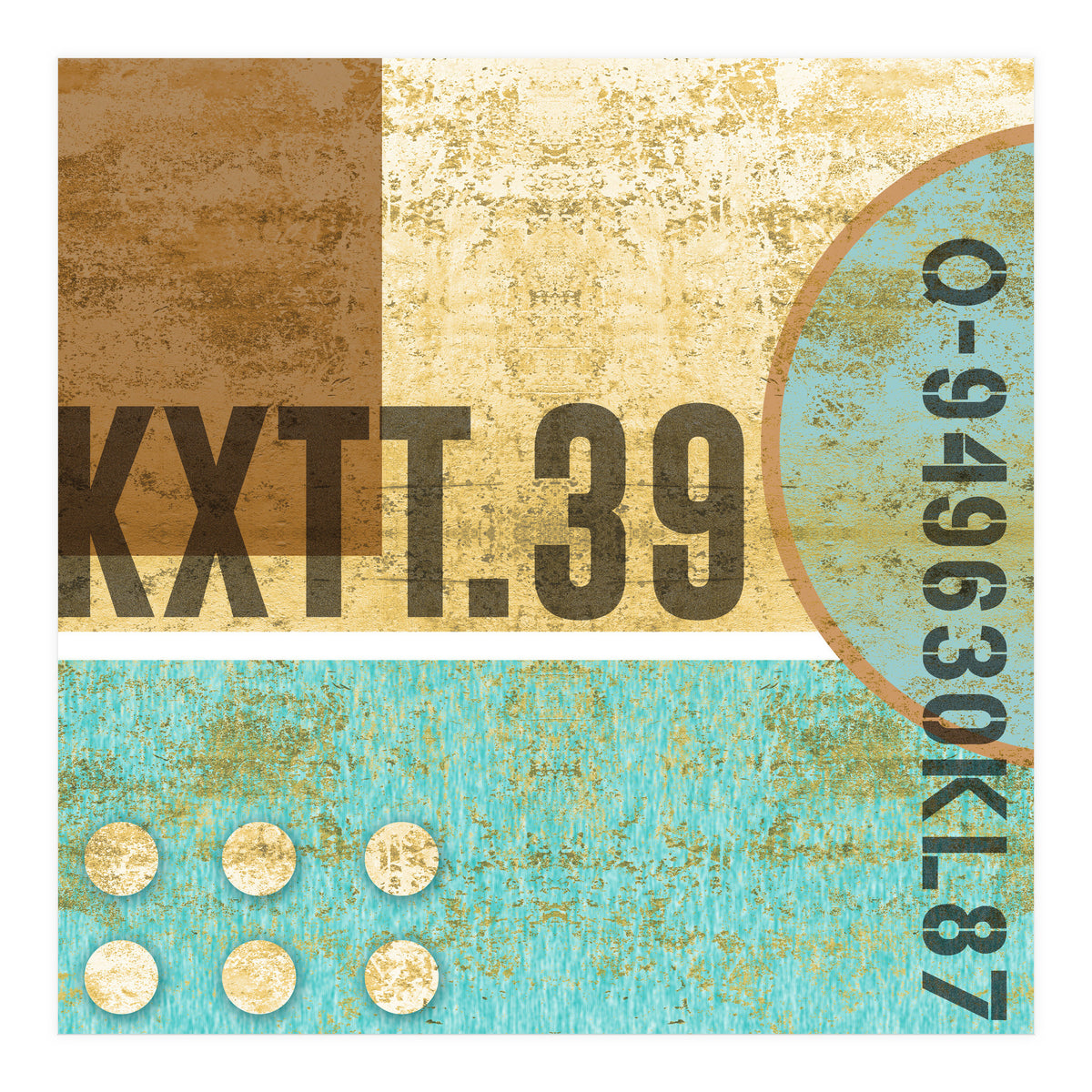 Abstract Industrial Sand And Blue (Print Only)