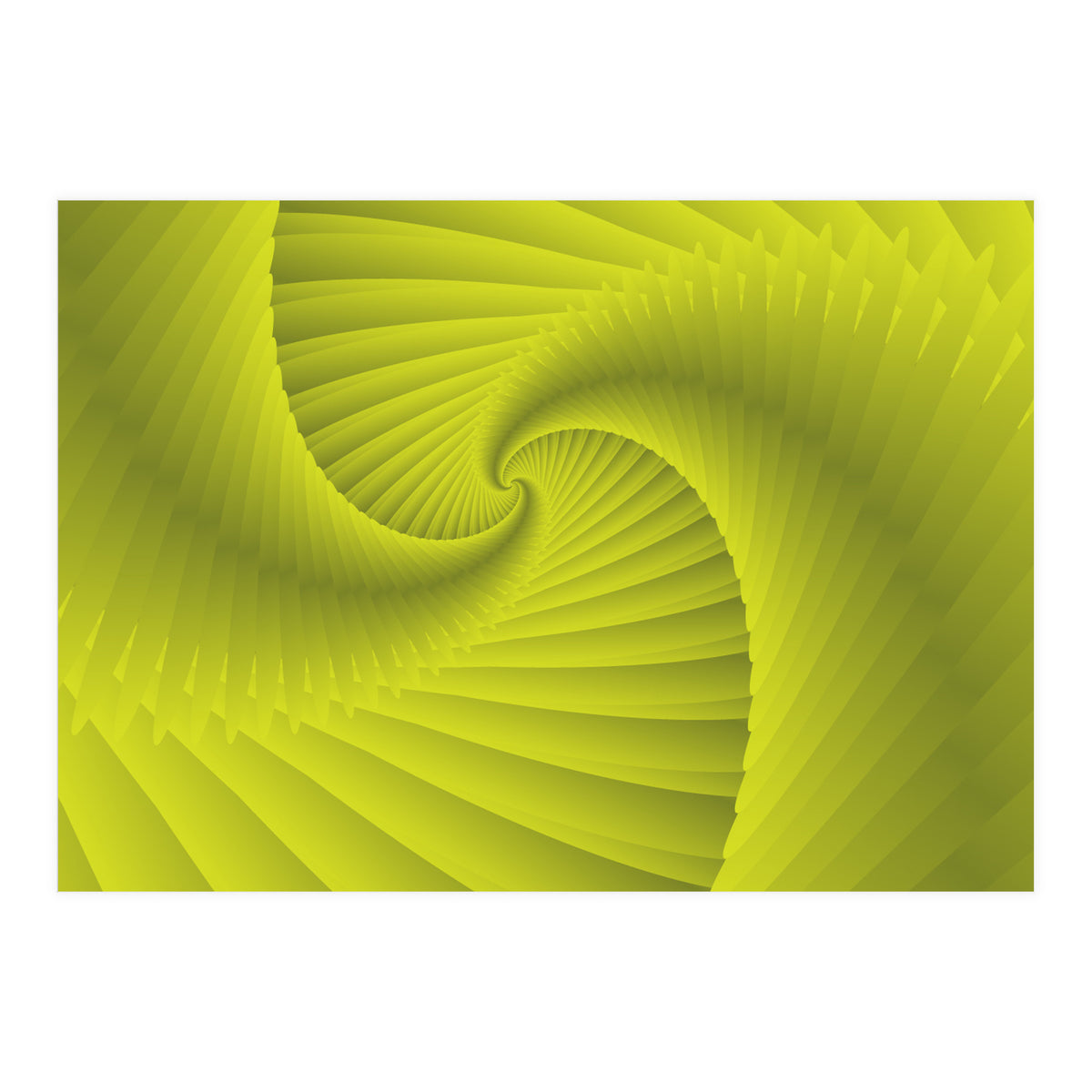 Spiral Fractal Green Art (Print Only)