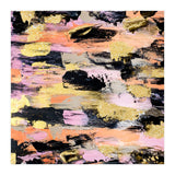 Modern Abstract Black Pink Salmon Gold Acrylic Brushstrokes Paint (Print Only) thumbnail