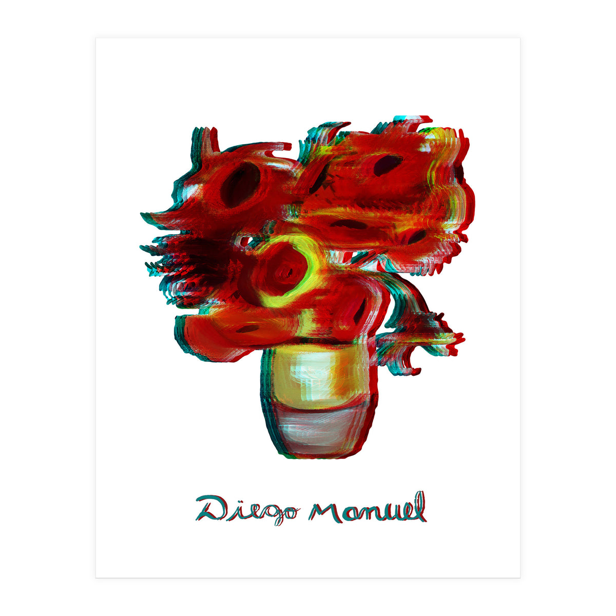 Florero Fondo Blanco (Print Only)