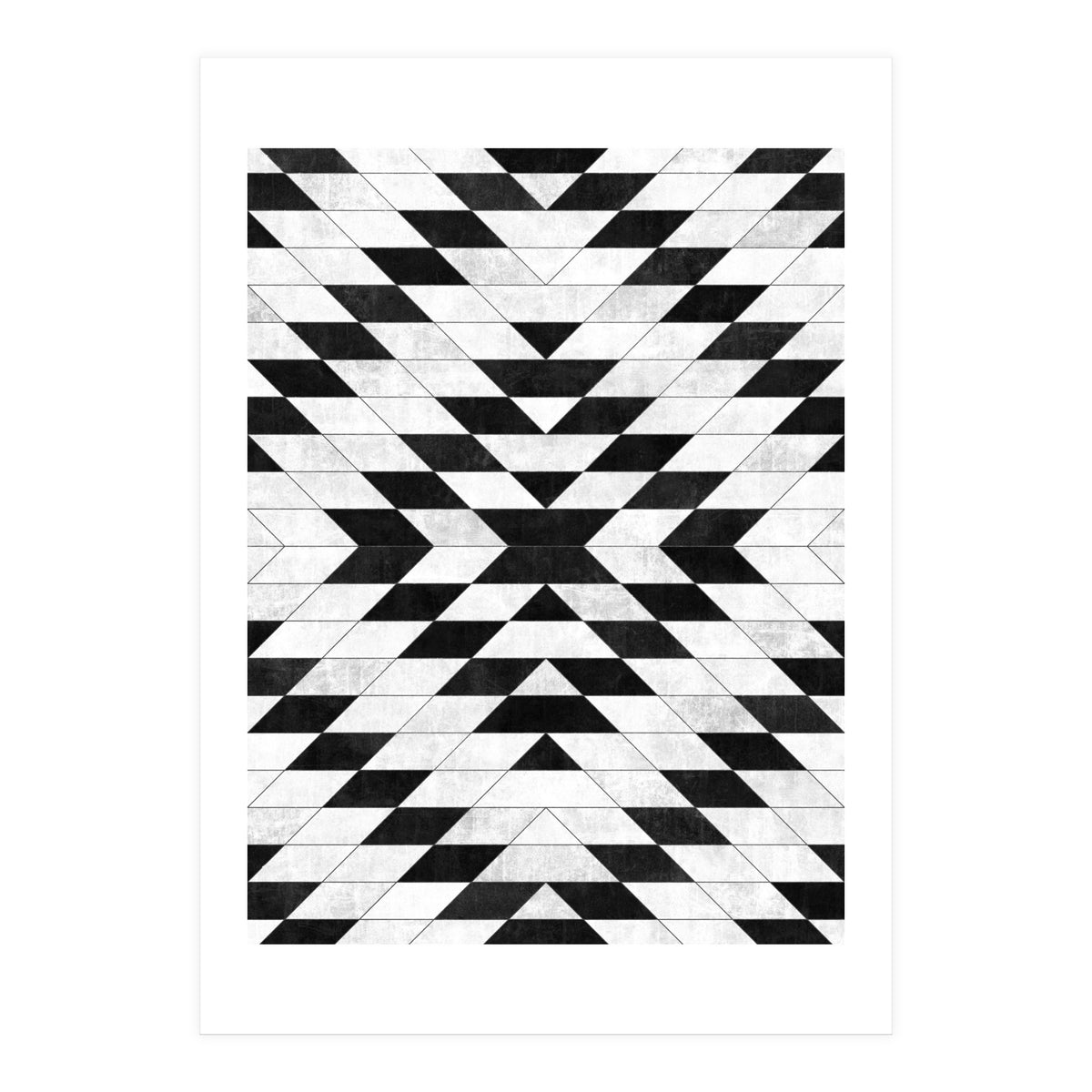 Urban Tribal Pattern No.15 - Aztec - White Concrete (Print Only)