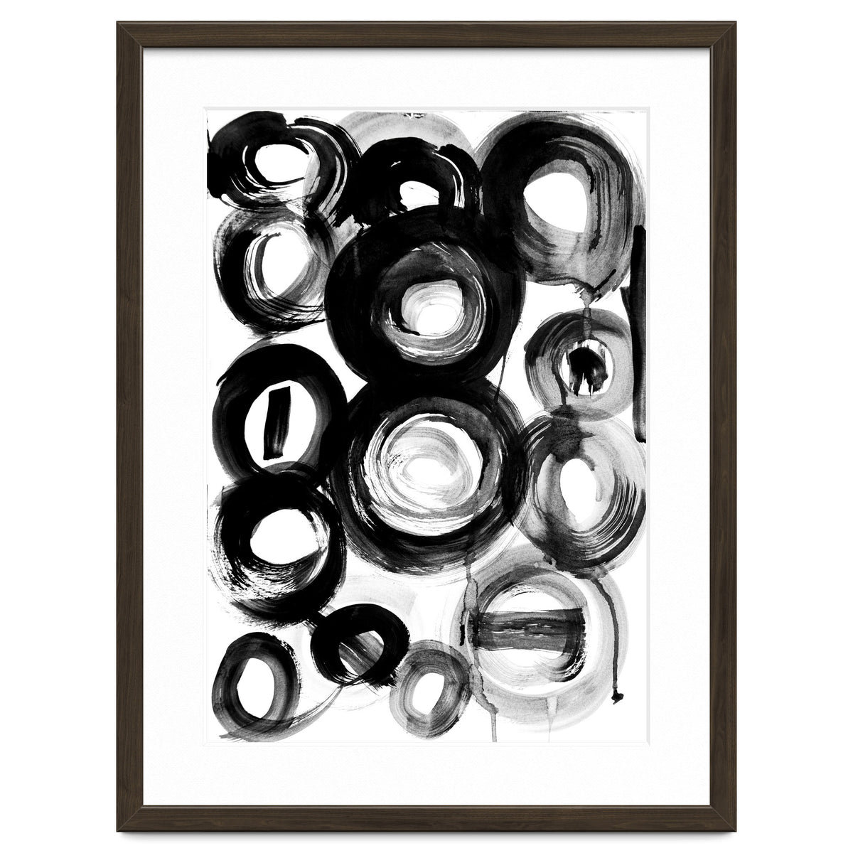 Black and White Ink Circles