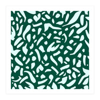 Deep Emrald | Green Terrazzo Pattern | Fun Funky Eclectic Modern Boho Painting (Print Only)