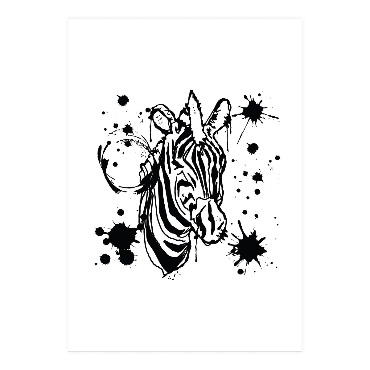 Zebra sketch (Print Only)