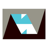Geometric Shapes No. 48 - grey & blue (Print Only) thumbnail