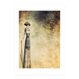 VINTAGE FASHION LADY IN ABSTRACT FOREST II (Print Only) thumbnail