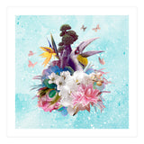 Floral Hornbill Blue (Print Only) thumbnail