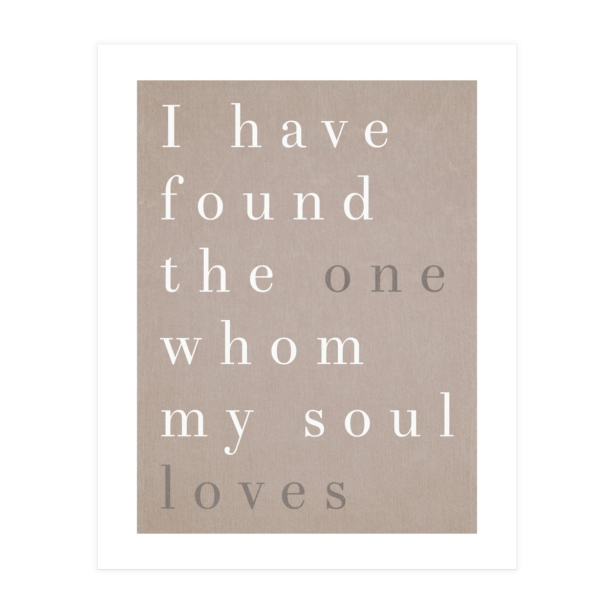 The One My Soul Loves (Print Only)