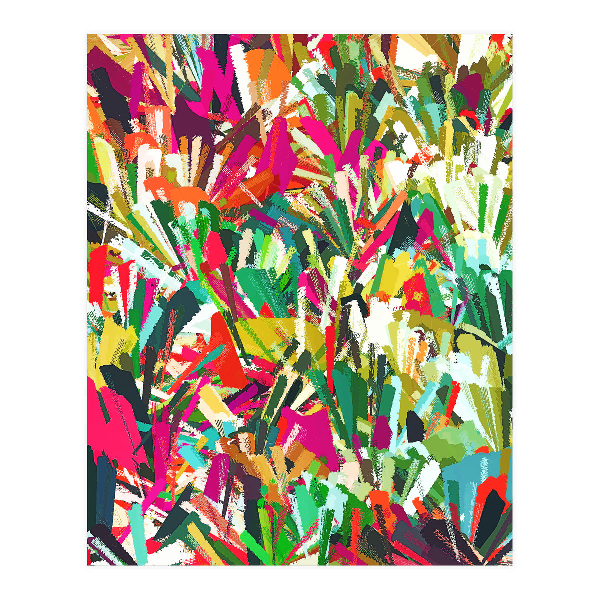 Sparks of Emotions, Abstract Eclectic Colorful Expression Painting, Pop of Color Modern Bohemian Illustration (Print Only)