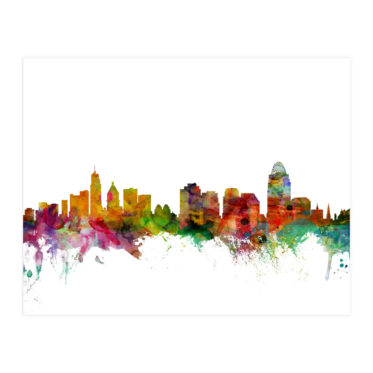 Cincinnati Ohio Skyline (Print Only)