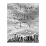 NYC Lower Manhattan & Hudson River | Text & Skyline (Print Only) thumbnail