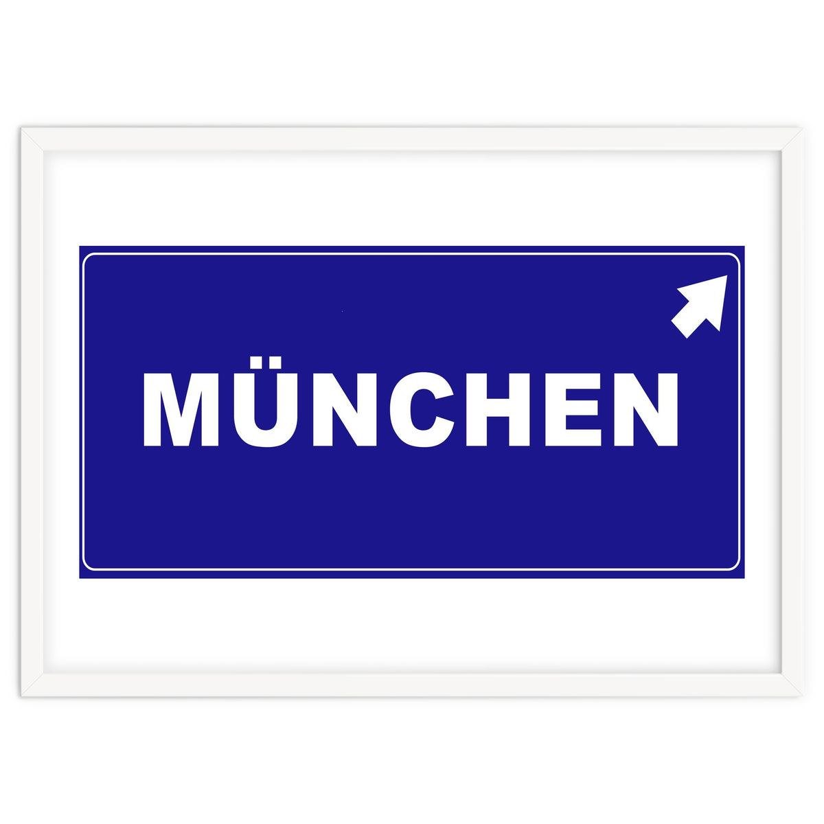 Let`s go to Munchen, Germany! Blue road sign