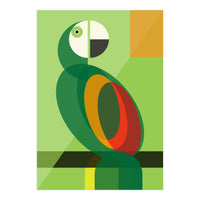 Mid Century Geometric Parrot (Print Only)