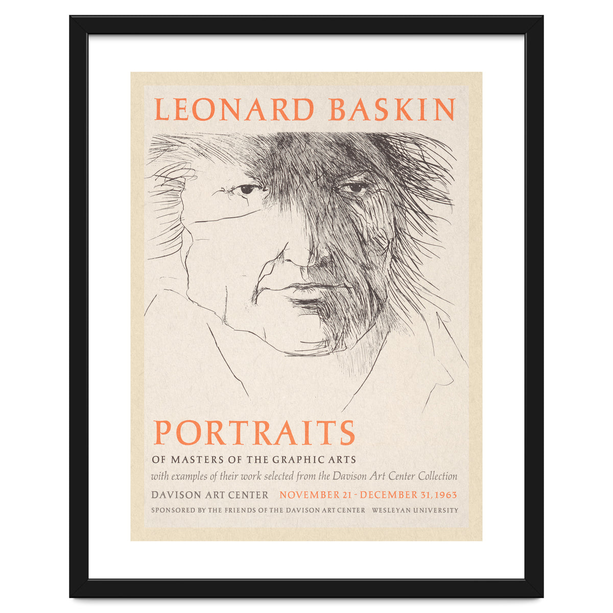 Leonard Baskin Portraits Exhibition
