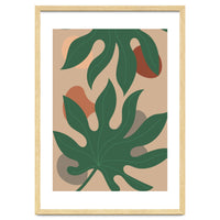 Abstract Boho Botanical Leaves