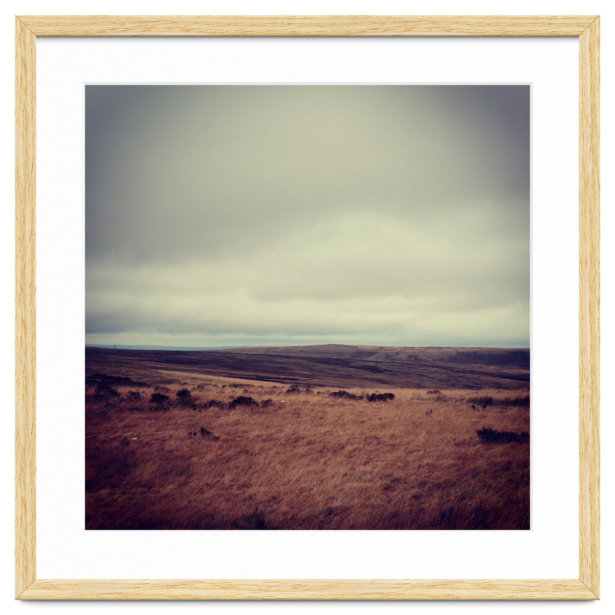 Bleak winter landscape of Saddleworth Moor