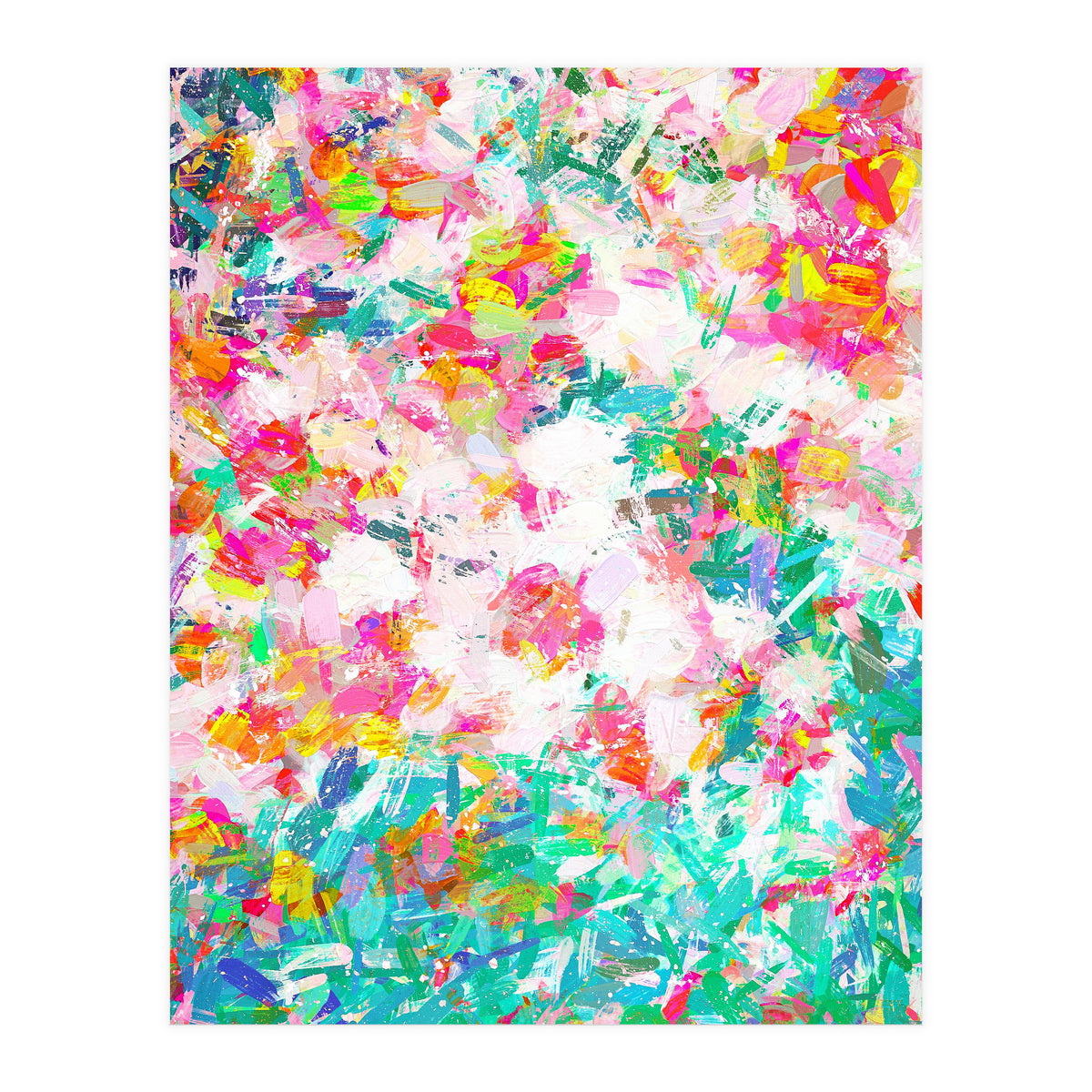 Painted Joy | Abstract Botanical Floral Nature Painting | Spring Meadow Garden (Print Only)