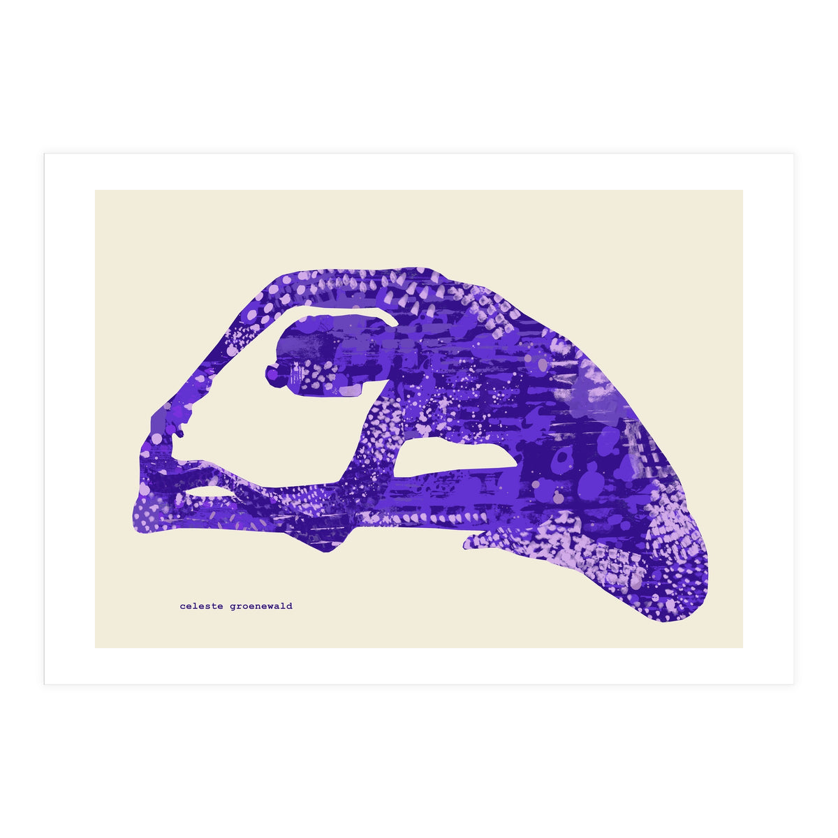 Parivrtta Janu Sirsasana in Purple (Print Only)