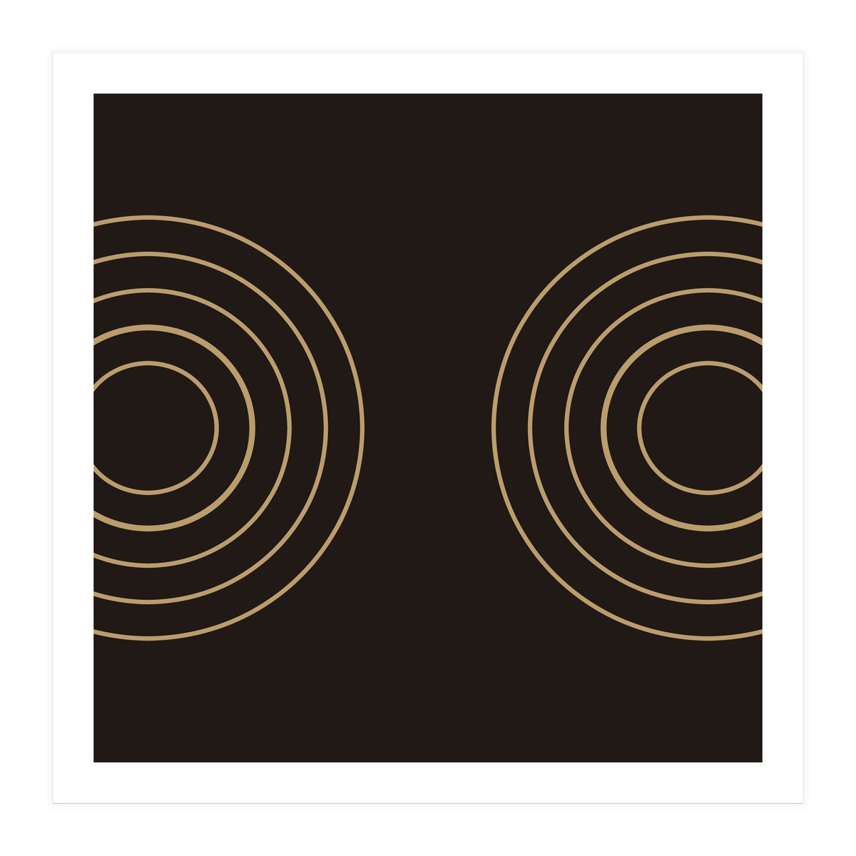 Golden circles | abstract minimal (Print Only)
