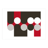 Geometric Shapes No. 33 - brown, red & white (Print Only) thumbnail