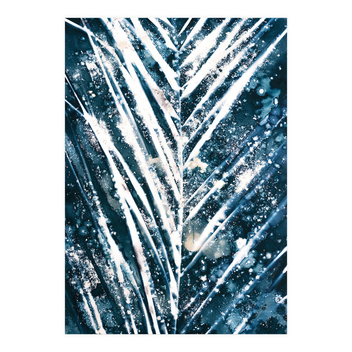 Indigo Blue Botanical Leaves No. 9 (Print Only)